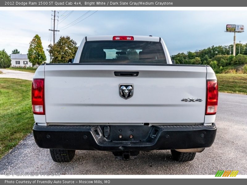 Bright White / Dark Slate Gray/Medium Graystone 2012 Dodge Ram 1500 ST Quad Cab 4x4