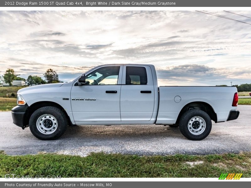 Bright White / Dark Slate Gray/Medium Graystone 2012 Dodge Ram 1500 ST Quad Cab 4x4