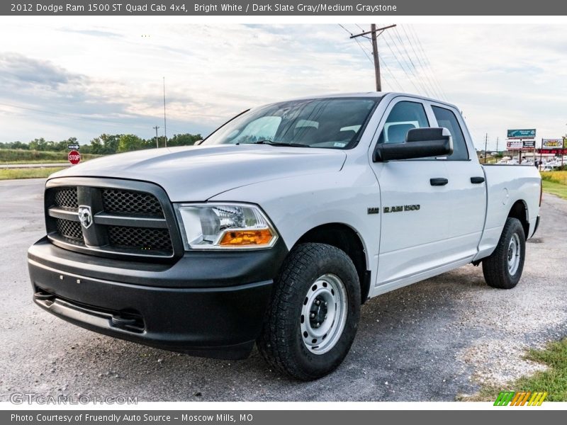 Bright White / Dark Slate Gray/Medium Graystone 2012 Dodge Ram 1500 ST Quad Cab 4x4