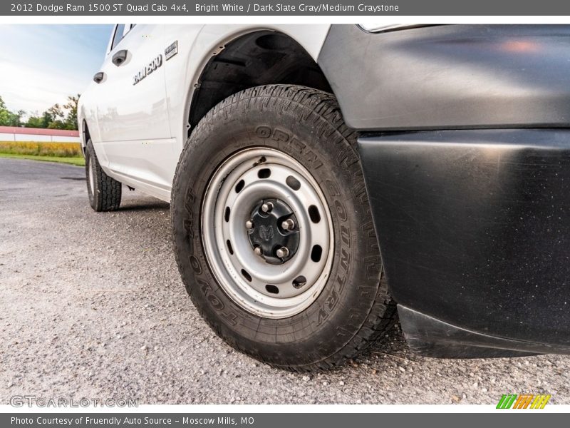 Bright White / Dark Slate Gray/Medium Graystone 2012 Dodge Ram 1500 ST Quad Cab 4x4