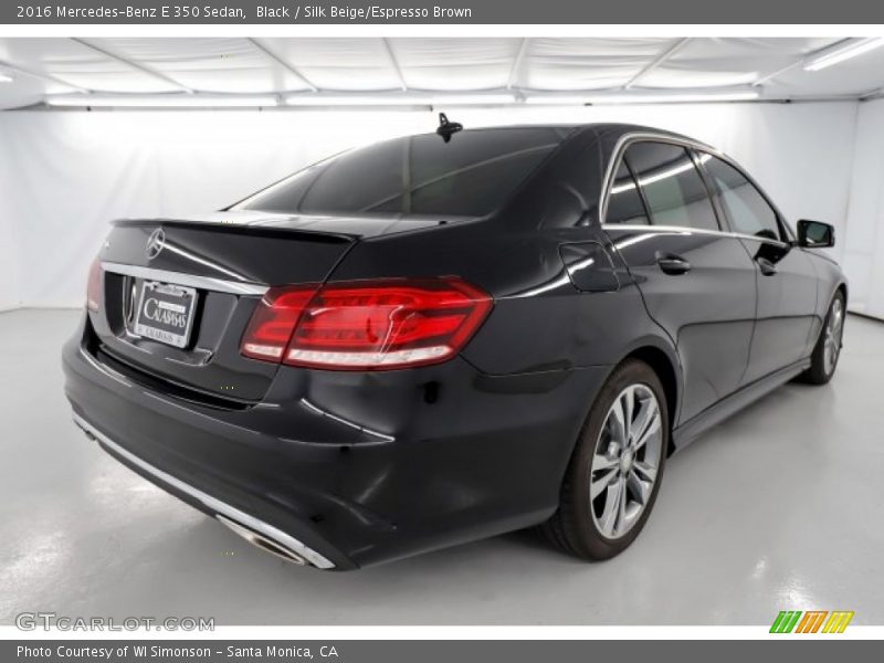 Black / Silk Beige/Espresso Brown 2016 Mercedes-Benz E 350 Sedan