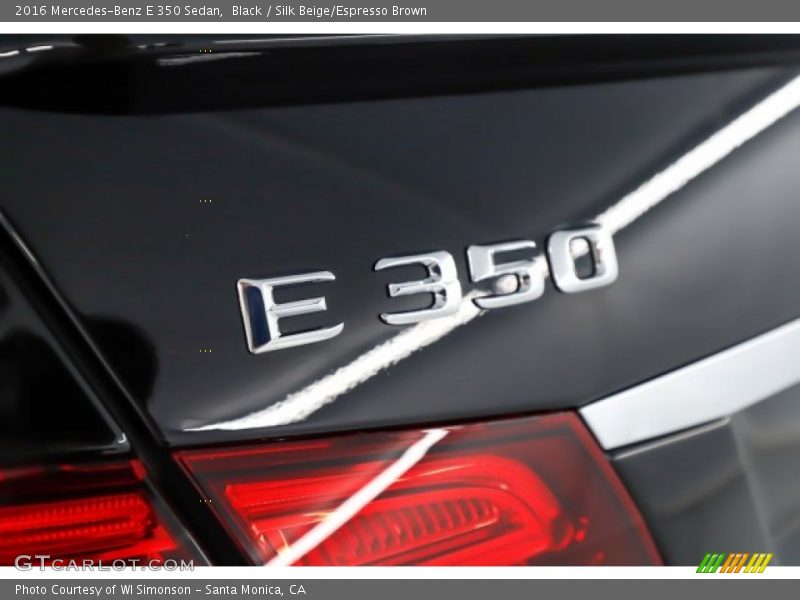 Black / Silk Beige/Espresso Brown 2016 Mercedes-Benz E 350 Sedan