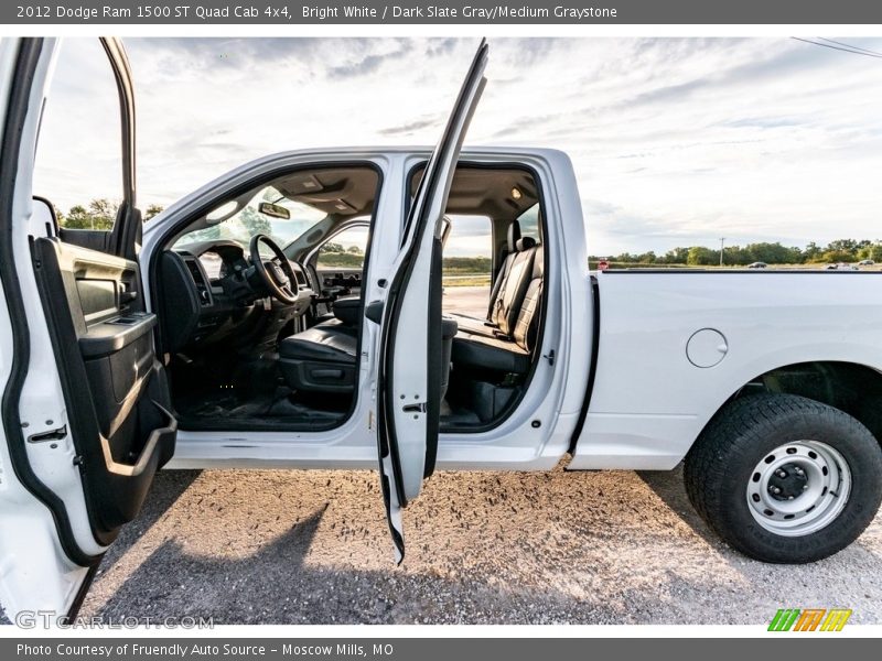 Bright White / Dark Slate Gray/Medium Graystone 2012 Dodge Ram 1500 ST Quad Cab 4x4