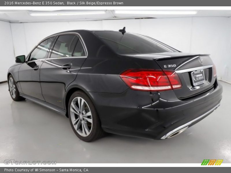 Black / Silk Beige/Espresso Brown 2016 Mercedes-Benz E 350 Sedan