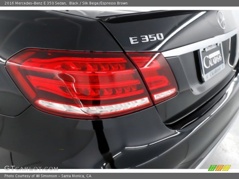 Black / Silk Beige/Espresso Brown 2016 Mercedes-Benz E 350 Sedan