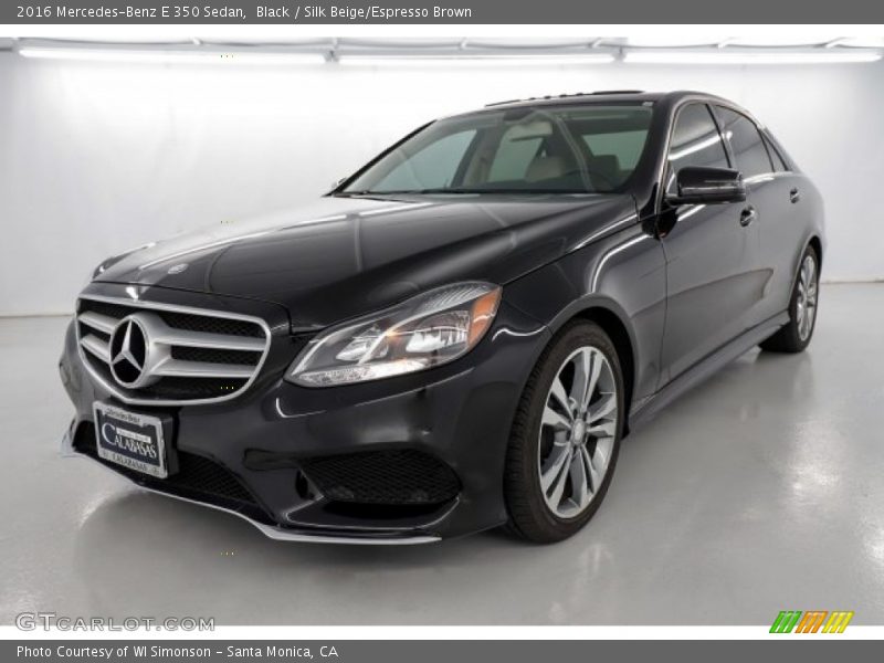 Black / Silk Beige/Espresso Brown 2016 Mercedes-Benz E 350 Sedan