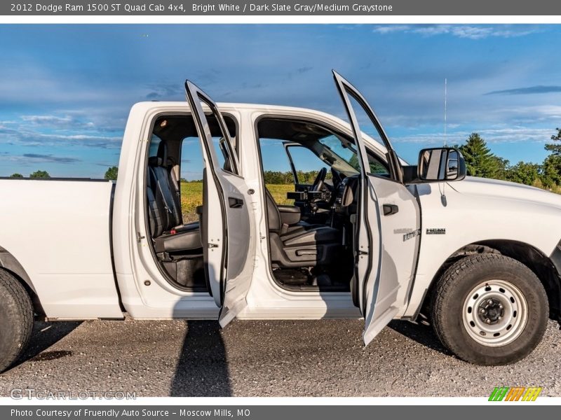 Bright White / Dark Slate Gray/Medium Graystone 2012 Dodge Ram 1500 ST Quad Cab 4x4
