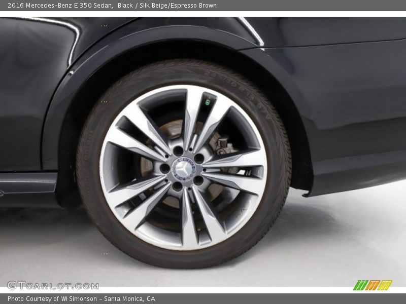 Black / Silk Beige/Espresso Brown 2016 Mercedes-Benz E 350 Sedan