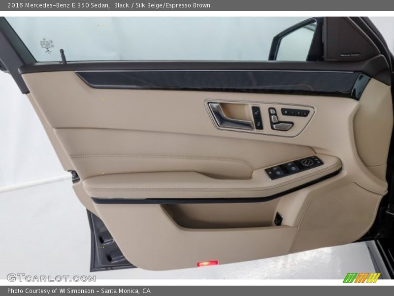 Black / Silk Beige/Espresso Brown 2016 Mercedes-Benz E 350 Sedan