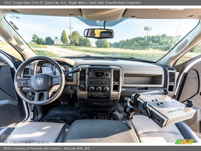 Bright White / Dark Slate Gray/Medium Graystone 2012 Dodge Ram 1500 ST Quad Cab 4x4