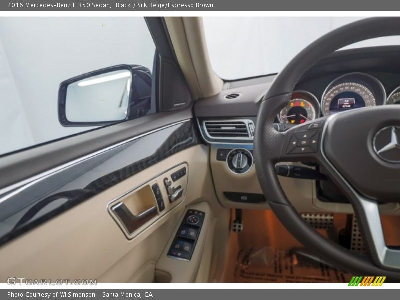 Black / Silk Beige/Espresso Brown 2016 Mercedes-Benz E 350 Sedan