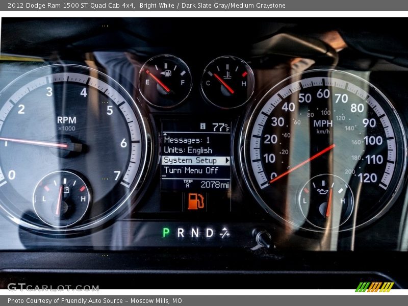 Bright White / Dark Slate Gray/Medium Graystone 2012 Dodge Ram 1500 ST Quad Cab 4x4