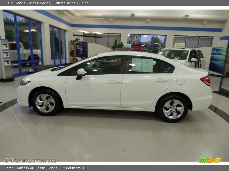 Taffeta White / Beige 2015 Honda Civic LX Sedan