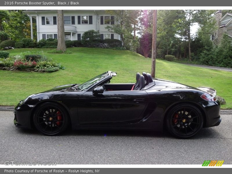 Black / Black 2016 Porsche Boxster Spyder