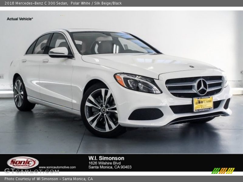 Polar White / Silk Beige/Black 2018 Mercedes-Benz C 300 Sedan