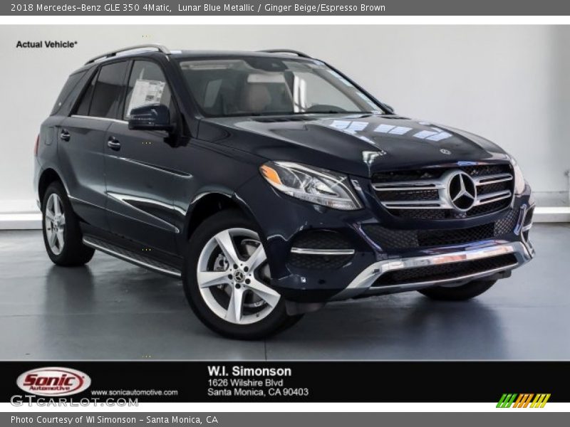 Lunar Blue Metallic / Ginger Beige/Espresso Brown 2018 Mercedes-Benz GLE 350 4Matic