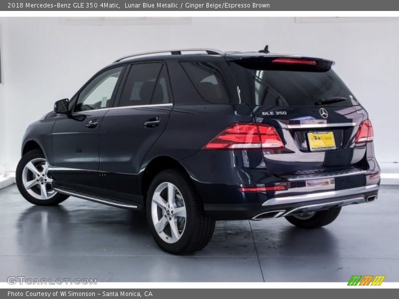Lunar Blue Metallic / Ginger Beige/Espresso Brown 2018 Mercedes-Benz GLE 350 4Matic