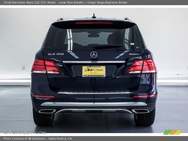 Lunar Blue Metallic / Ginger Beige/Espresso Brown 2018 Mercedes-Benz GLE 350 4Matic