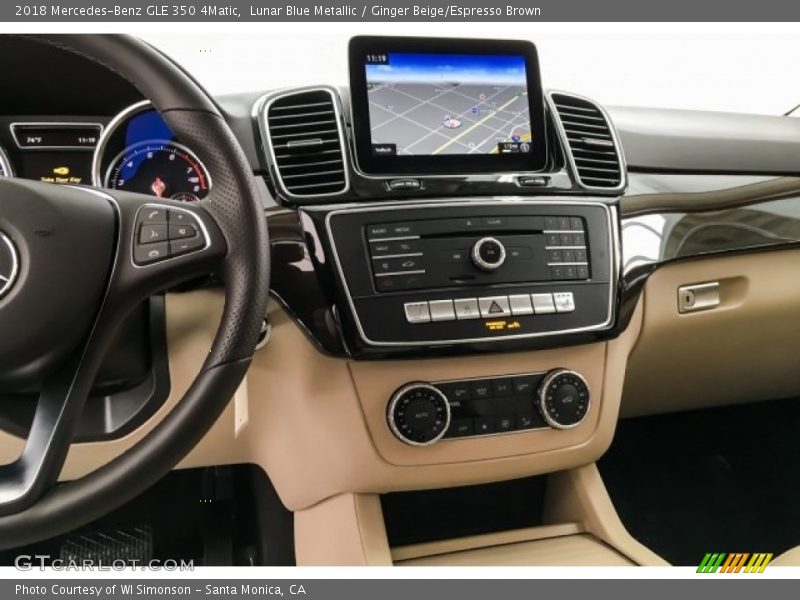 Lunar Blue Metallic / Ginger Beige/Espresso Brown 2018 Mercedes-Benz GLE 350 4Matic