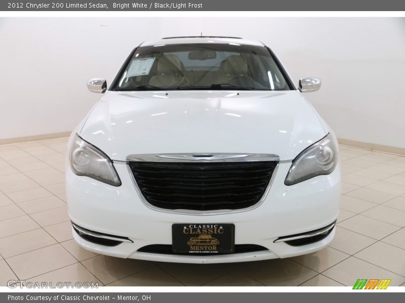 Bright White / Black/Light Frost 2012 Chrysler 200 Limited Sedan