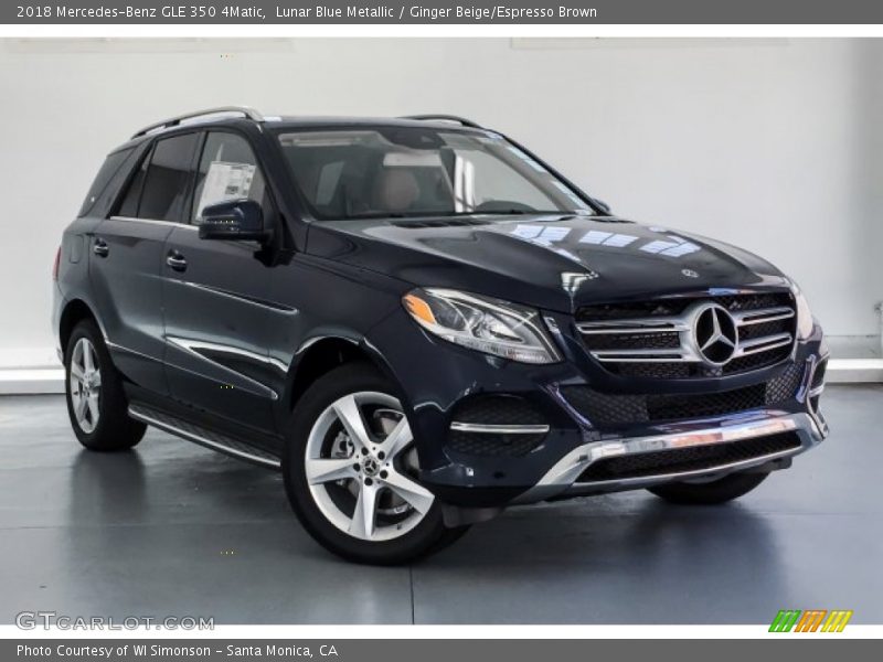 Lunar Blue Metallic / Ginger Beige/Espresso Brown 2018 Mercedes-Benz GLE 350 4Matic