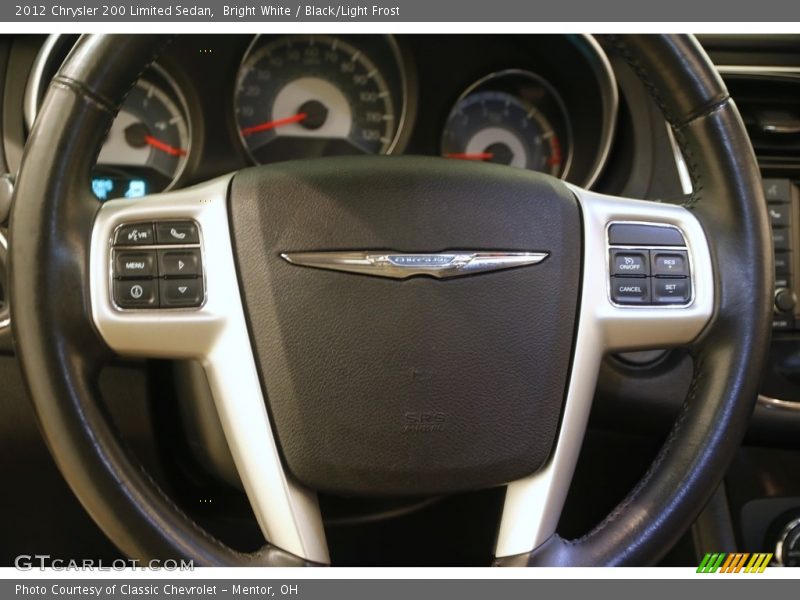 Bright White / Black/Light Frost 2012 Chrysler 200 Limited Sedan