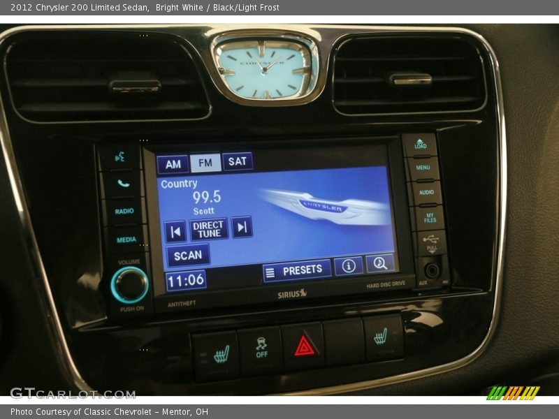 Bright White / Black/Light Frost 2012 Chrysler 200 Limited Sedan