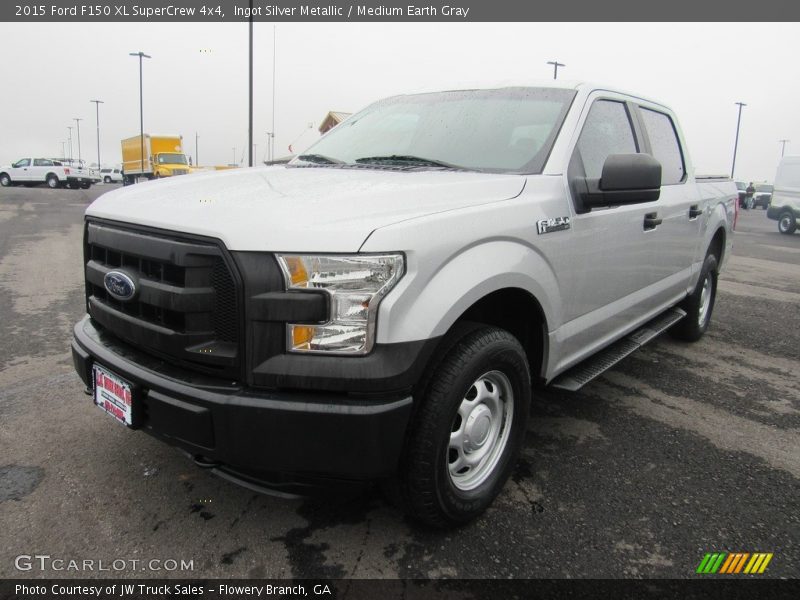 Ingot Silver Metallic / Medium Earth Gray 2015 Ford F150 XL SuperCrew 4x4