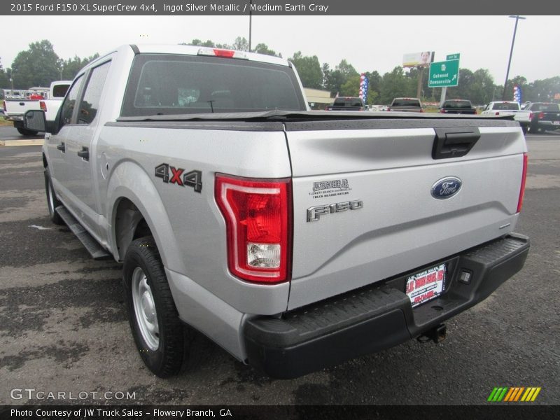 Ingot Silver Metallic / Medium Earth Gray 2015 Ford F150 XL SuperCrew 4x4
