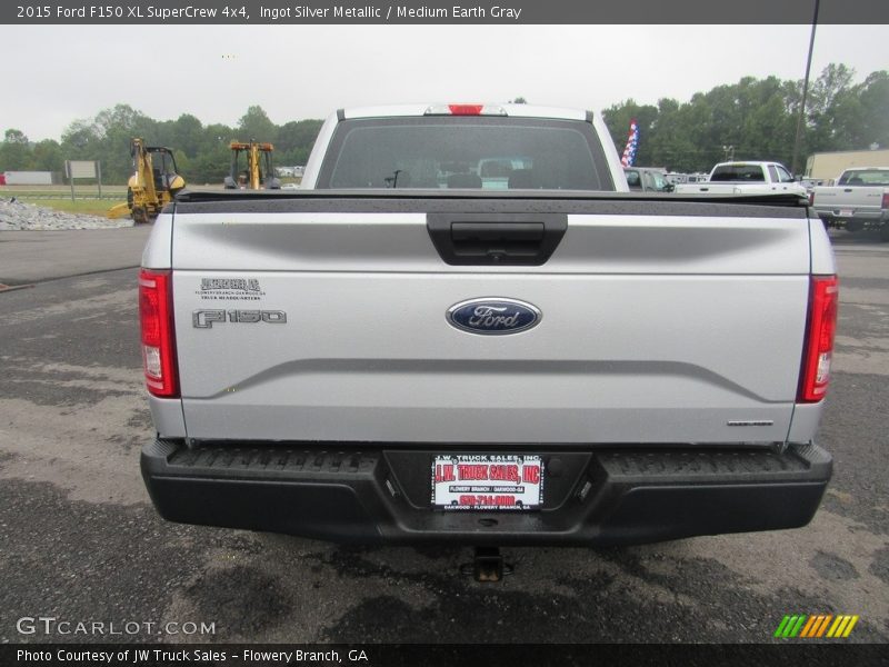 Ingot Silver Metallic / Medium Earth Gray 2015 Ford F150 XL SuperCrew 4x4