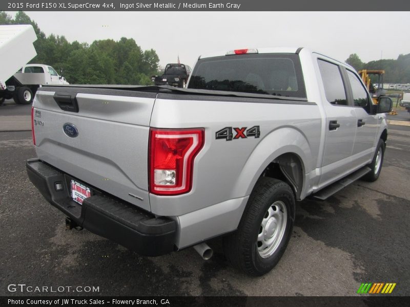 Ingot Silver Metallic / Medium Earth Gray 2015 Ford F150 XL SuperCrew 4x4