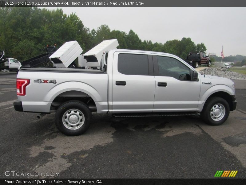 Ingot Silver Metallic / Medium Earth Gray 2015 Ford F150 XL SuperCrew 4x4