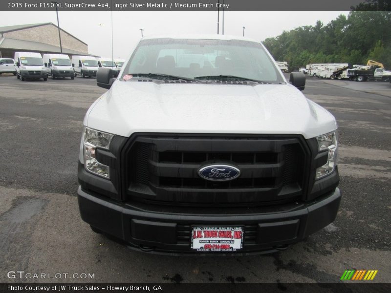 Ingot Silver Metallic / Medium Earth Gray 2015 Ford F150 XL SuperCrew 4x4