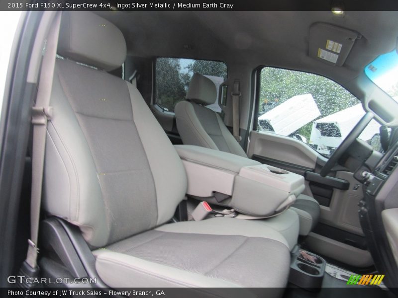 Ingot Silver Metallic / Medium Earth Gray 2015 Ford F150 XL SuperCrew 4x4