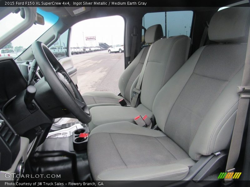 Ingot Silver Metallic / Medium Earth Gray 2015 Ford F150 XL SuperCrew 4x4