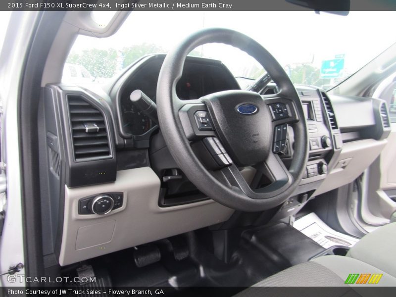 Ingot Silver Metallic / Medium Earth Gray 2015 Ford F150 XL SuperCrew 4x4