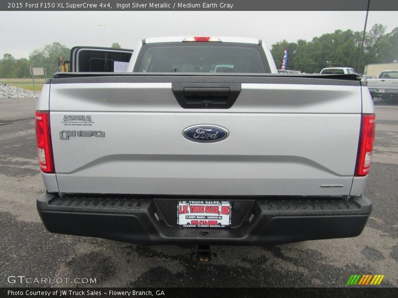 Ingot Silver Metallic / Medium Earth Gray 2015 Ford F150 XL SuperCrew 4x4