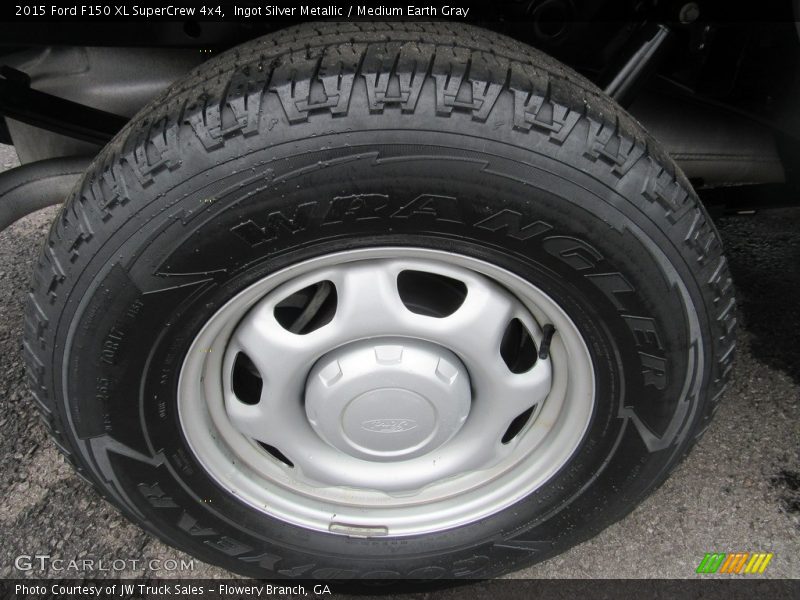 Ingot Silver Metallic / Medium Earth Gray 2015 Ford F150 XL SuperCrew 4x4