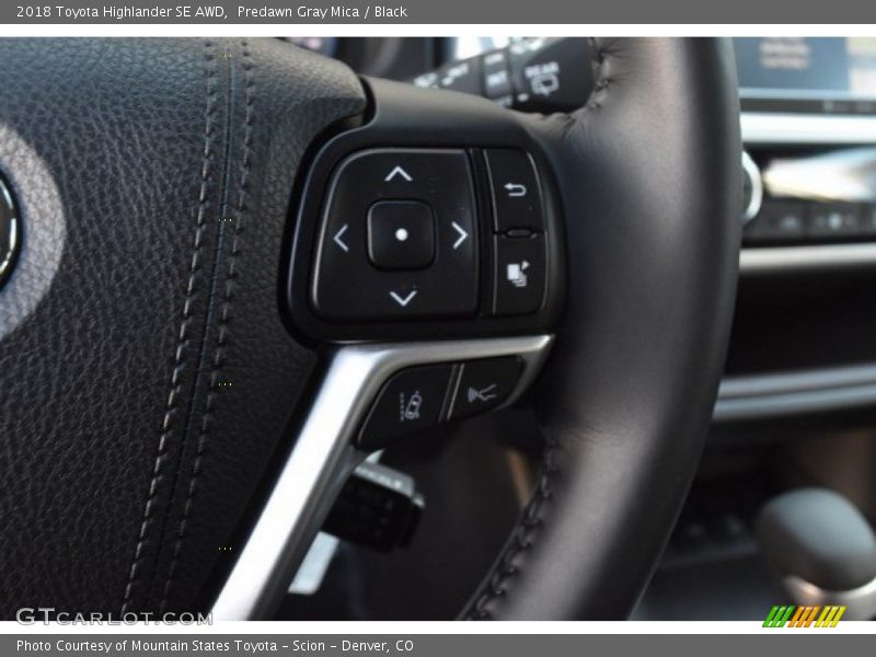 Predawn Gray Mica / Black 2018 Toyota Highlander SE AWD