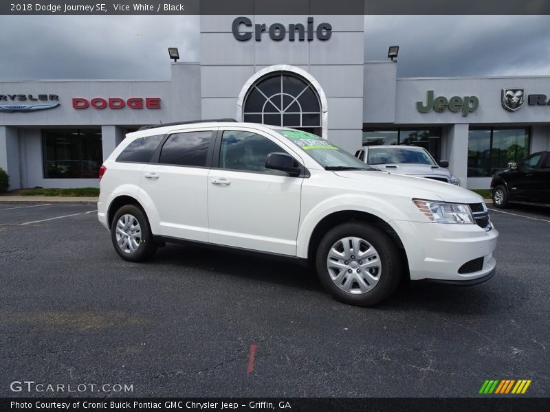 Vice White / Black 2018 Dodge Journey SE