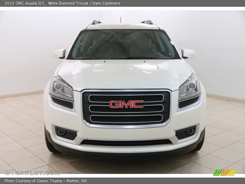 White Diamond Tricoat / Dark Cashmere 2013 GMC Acadia SLT