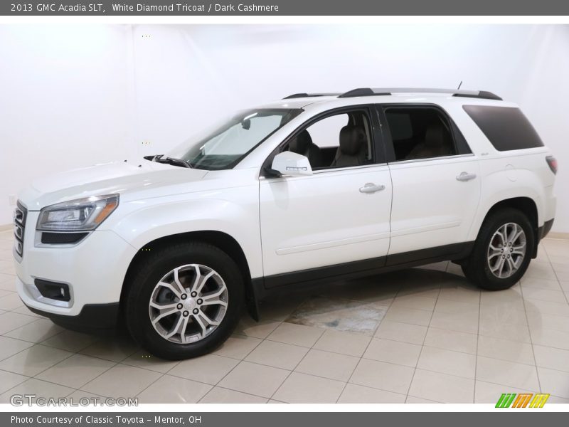 White Diamond Tricoat / Dark Cashmere 2013 GMC Acadia SLT