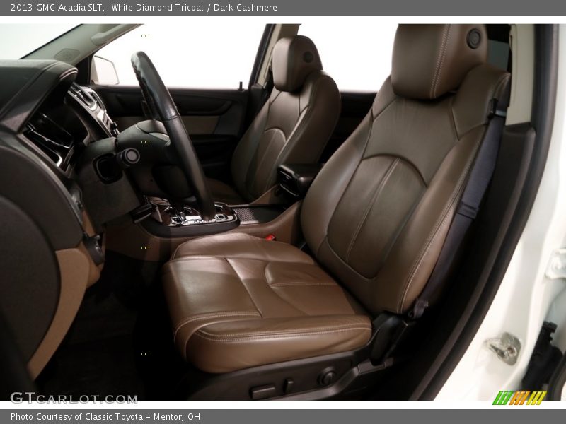 White Diamond Tricoat / Dark Cashmere 2013 GMC Acadia SLT