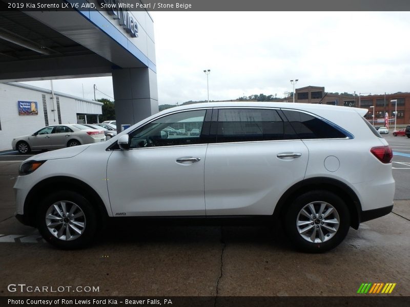 Snow White Pearl / Stone Beige 2019 Kia Sorento LX V6 AWD
