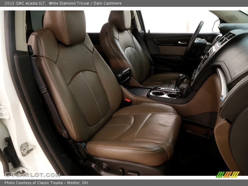White Diamond Tricoat / Dark Cashmere 2013 GMC Acadia SLT