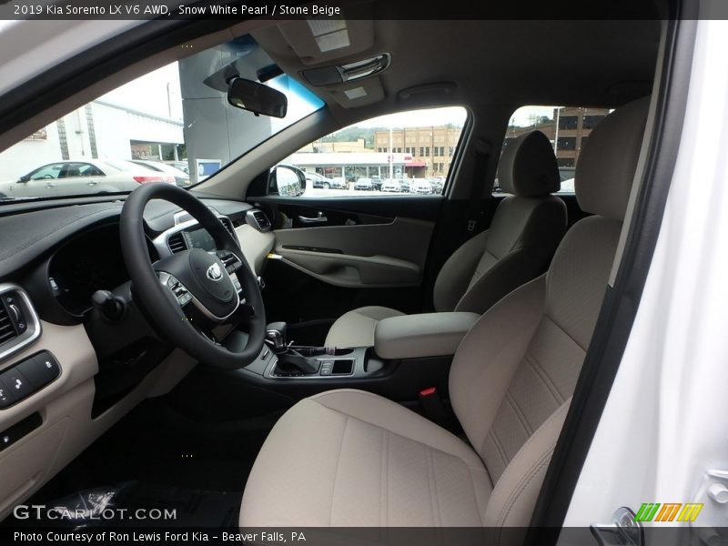 Snow White Pearl / Stone Beige 2019 Kia Sorento LX V6 AWD