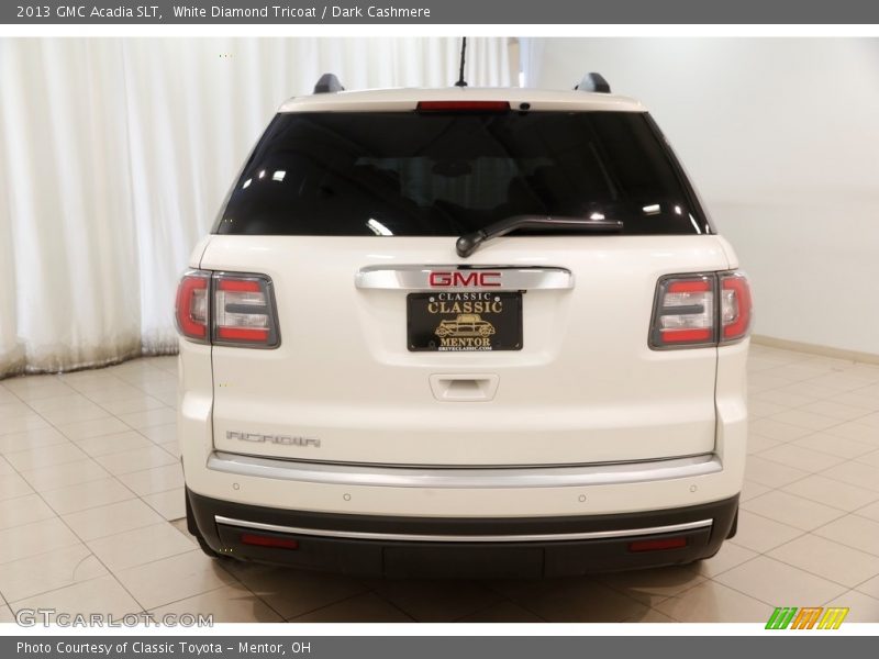 White Diamond Tricoat / Dark Cashmere 2013 GMC Acadia SLT