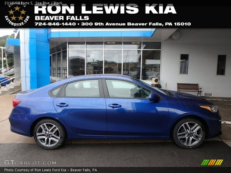 Sea Blue / Black 2019 Kia Forte S