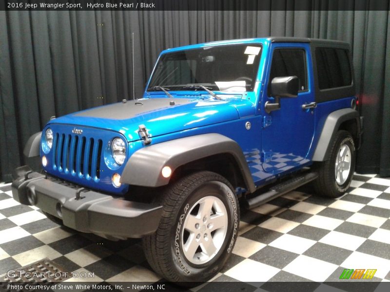 Hydro Blue Pearl / Black 2016 Jeep Wrangler Sport