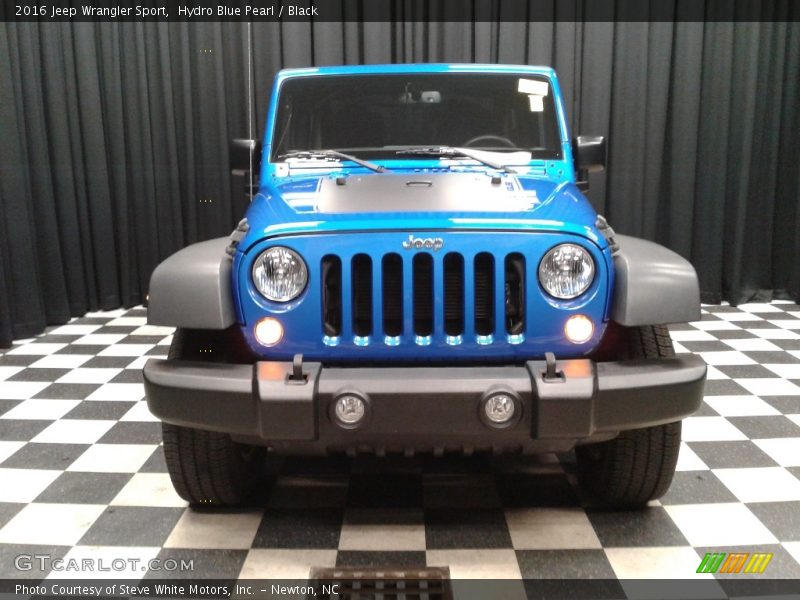 Hydro Blue Pearl / Black 2016 Jeep Wrangler Sport